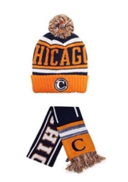 Chicago POMPOM beanie and scarf