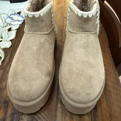 Brand New Fleece Lined  Short Suede Boots