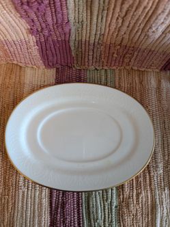 Lenox Debut Collection "Hannah Gold" 8.5" Oval Relish Tray Platter - Pristine Condition
