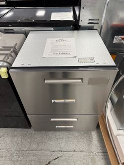 GE profile 24” front control double drawer dishwasher in stainless steel
