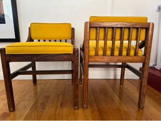 1970s Reupholstered Henredon Chairs - Set of 2 - Mid Century