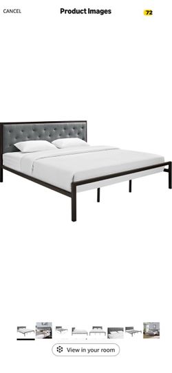 King size bed base (Mattress not included)