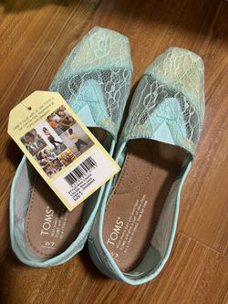 Toms Mint Lace Women Classic Sz 7