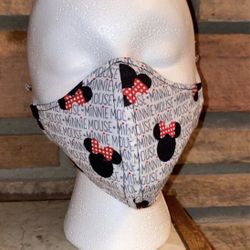 Disney Minnie Mouse Silhouette Face Mask With Filter 😷 Child Size 8 Years And Under