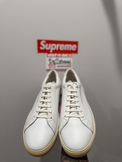 Saint Laurent Andy Low-Top Leather Sneakers White