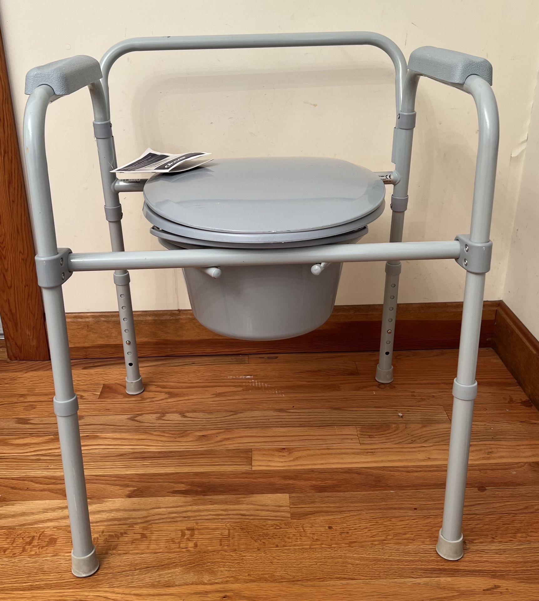 Durable Medical Steel Folding Bedside Commode, Very New