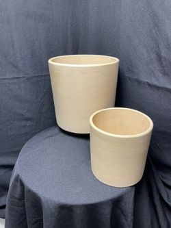 Clay Cylinders Pots-Modern Cylinders Planters($35 set of two)