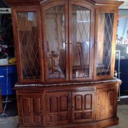 Ethan Allen Glass Cabinet Buffet