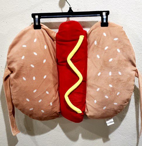 Hotdog Plush Dog Halloween Costume size Large (20ish to 25ish Pounds) 18in x 24in 