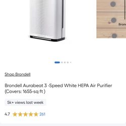 Three Speed White Hepa Air Purifier