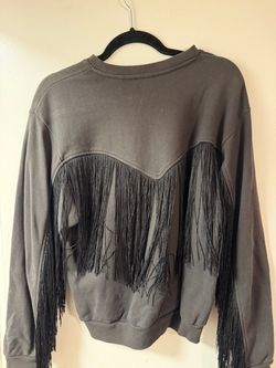 Womens fringe sweater