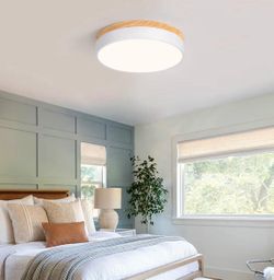 Modern Wood Flush Mount Ceiling Light