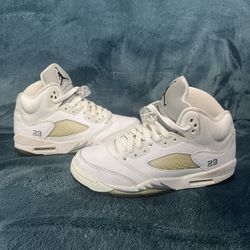 Air Jordan 5 Retro Metallic White