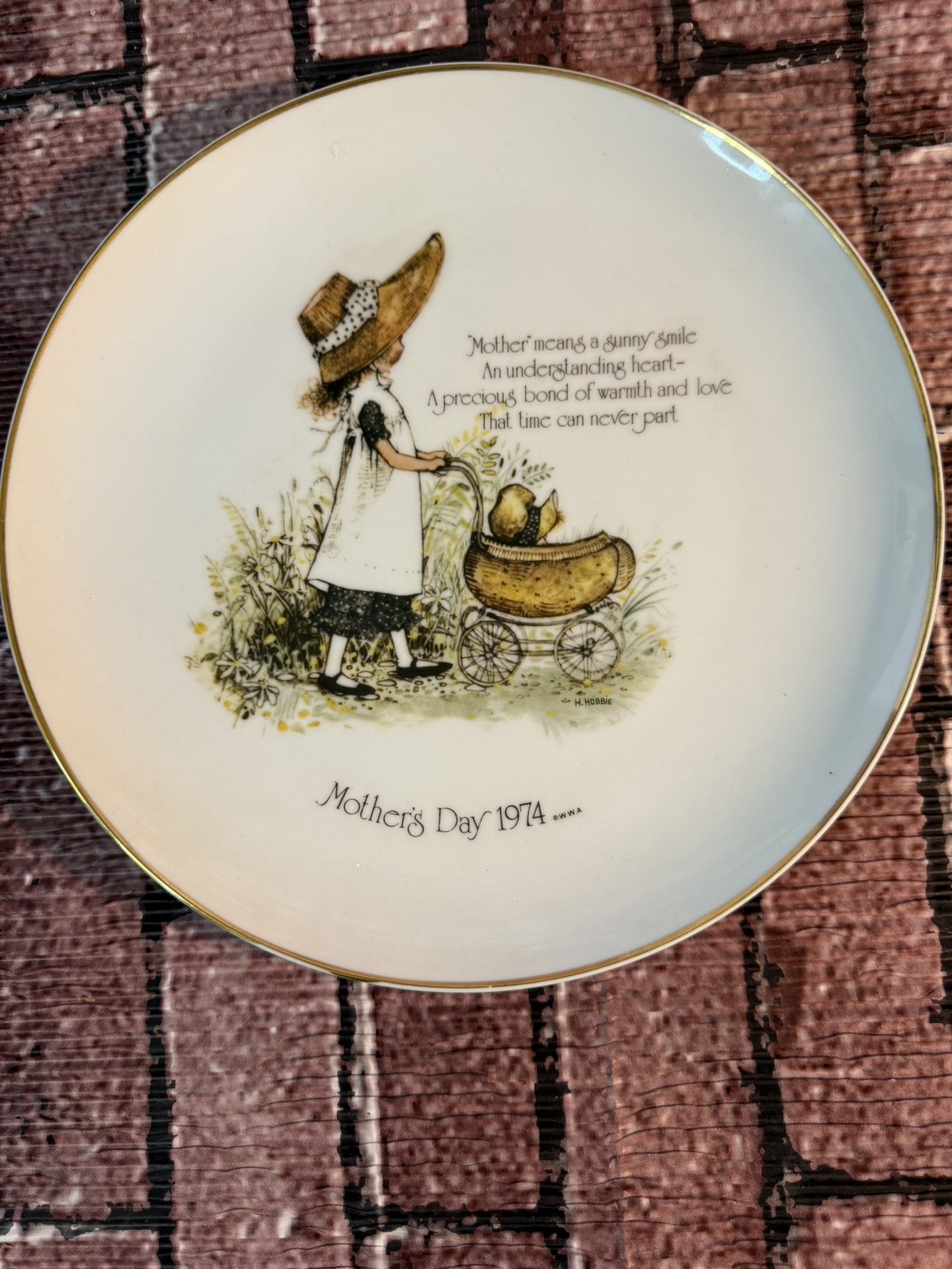Holly Hobbie Vintage Mothers Day Plate