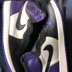 Air Jordan 1 Court Purple 2018 Size 10