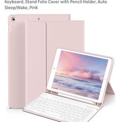 Keyboard Case For 10.2” iPad, Pink Or Black, New