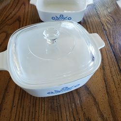 Corning Ware Blue Cornflower Baking Dishes With Lids