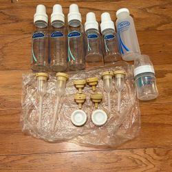 Dr. Brown Glass Feeding Bottles Plastic Milk Storage 