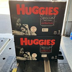 Two Boxes Of Huggies 84x 2 Size One Price For Both 