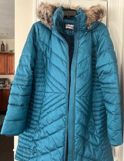LANDS END Outerware Quilted Woman’s Winter Parka Jacket Coat