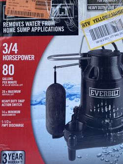 Everbilt 3/4 HP Professional Sump Pimp HDS75