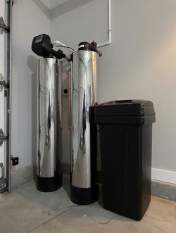 New Dual Stainless Tank Water Softener System with Advanced Filtration and Reverse Osmosis Drinking Water