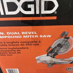 Ridgid 10” Dual Bevel Miter Saw $190 (financing Available) 