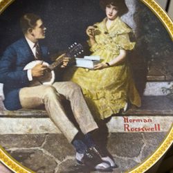 1983 Norman Rockwell “Pondering On The Porch”