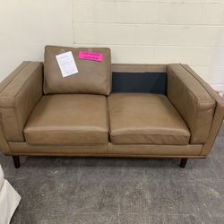 Abbyson Leather Loveseat 