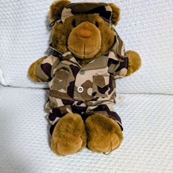 Build A Bear Camouflage Military Plush Bear 