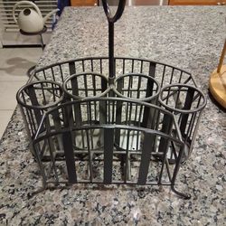 Plate/silverware caddy. Heavy. Will not tip over