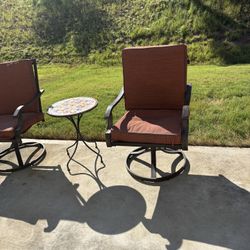 2 Patio Chairs and A Bistro Table 