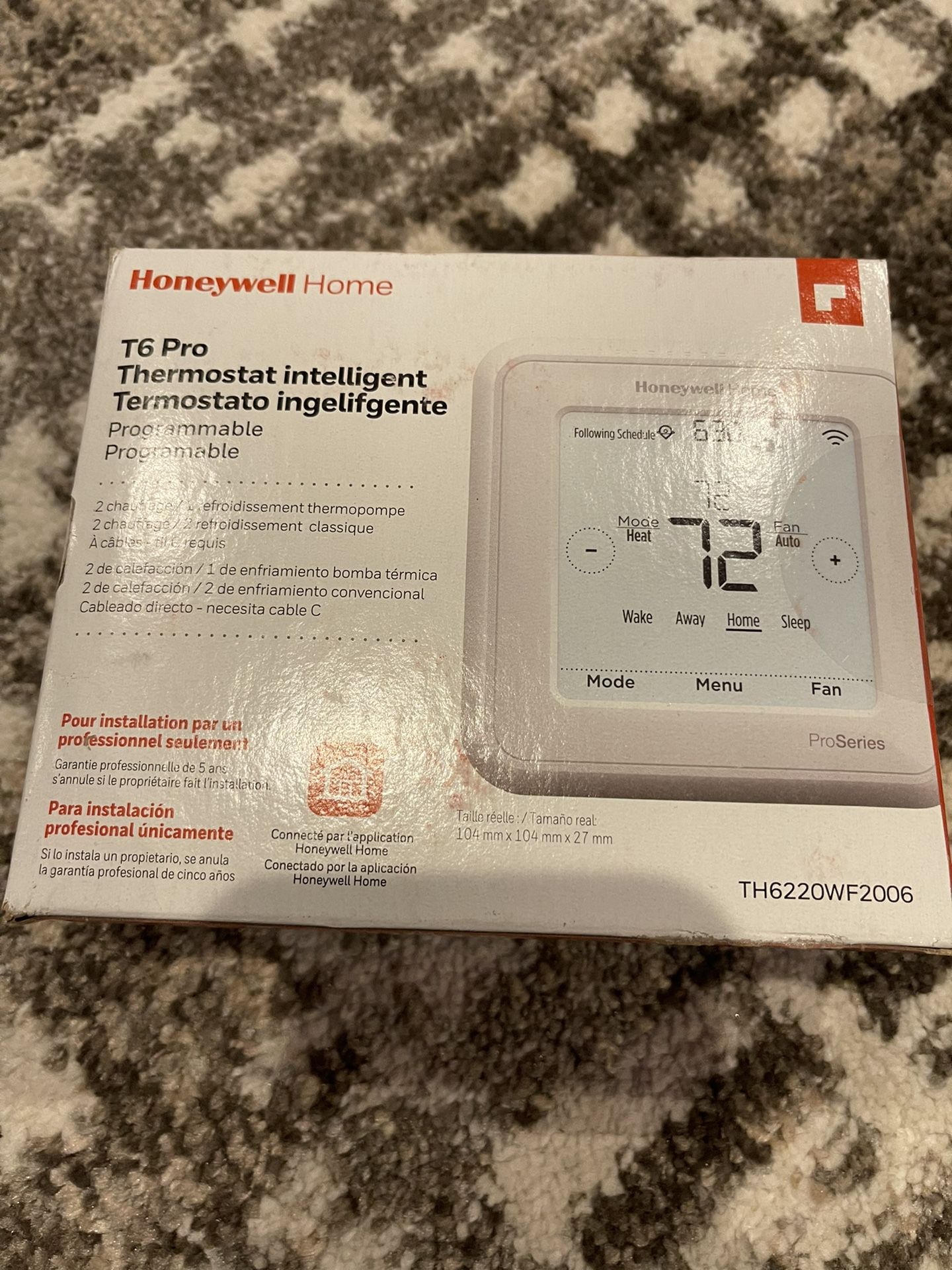 T6 Pro Honeywell Wi-Fi Thermostat