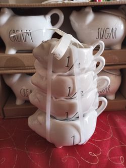 Rae Dunn Piggy's Cream & Sugar +measuring Cups  $30 For All