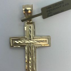 14K Gold New. Cross Pendant  