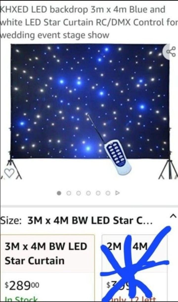LED BACKDROP BLUE AND WHITE
