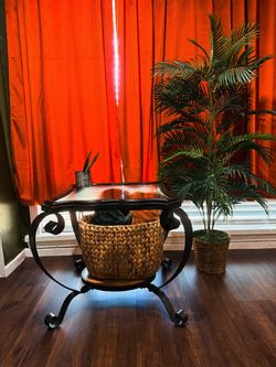 Vintage Wrought Iron Side Table