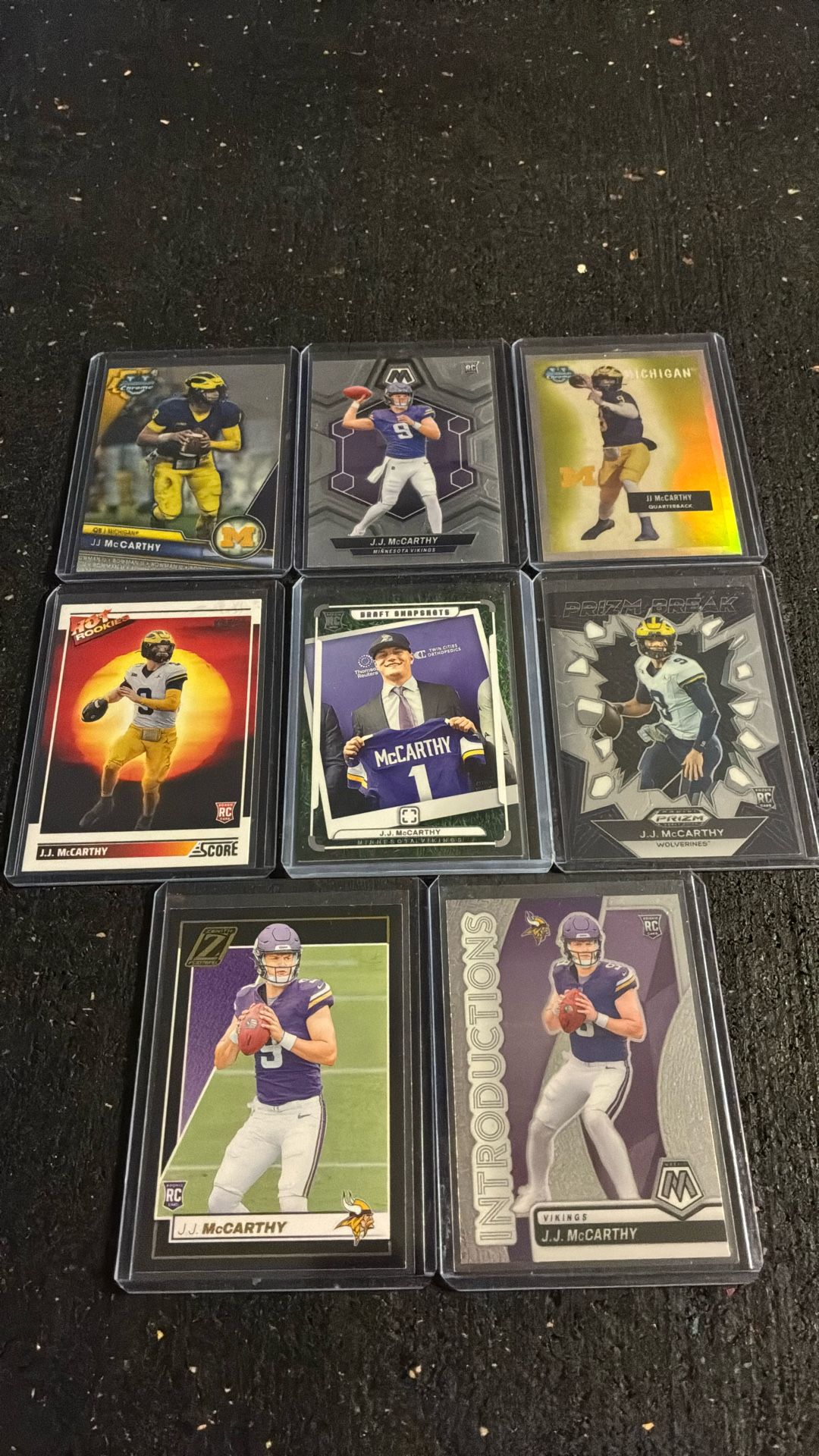(9) J.J.Mccarthy Rookie Football Cards