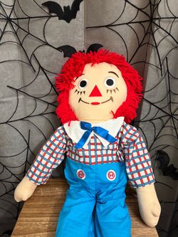 Raggedy Andy Stuffed Doll Large 36”