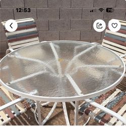 Patio table and chairs