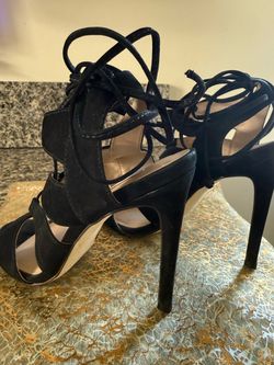Steve Madden Black Strappy Stiletto Heels – Size 7