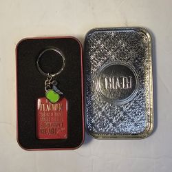 Teacher Touches A Heart Keychain Ring 