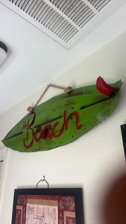 Beach Surfboard Wall Sign Decor