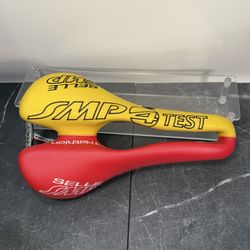 Selle SMP Test Saddle Red Yellow Road Bike Bicycle Seat Inox Rails