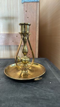 Brass Chamber Candlestick Holder