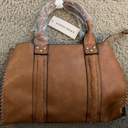 Faux Leather Brown Leather Purse - BRAND NEW