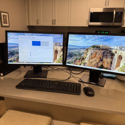 Complete Dell Dual display computer system i7 16gb ram Windows 11 pro 500gb NVMe 