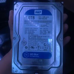 WD 1.0TB Sata/64MB PC Hard Drive