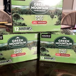 Green mountain half Caff K Pods