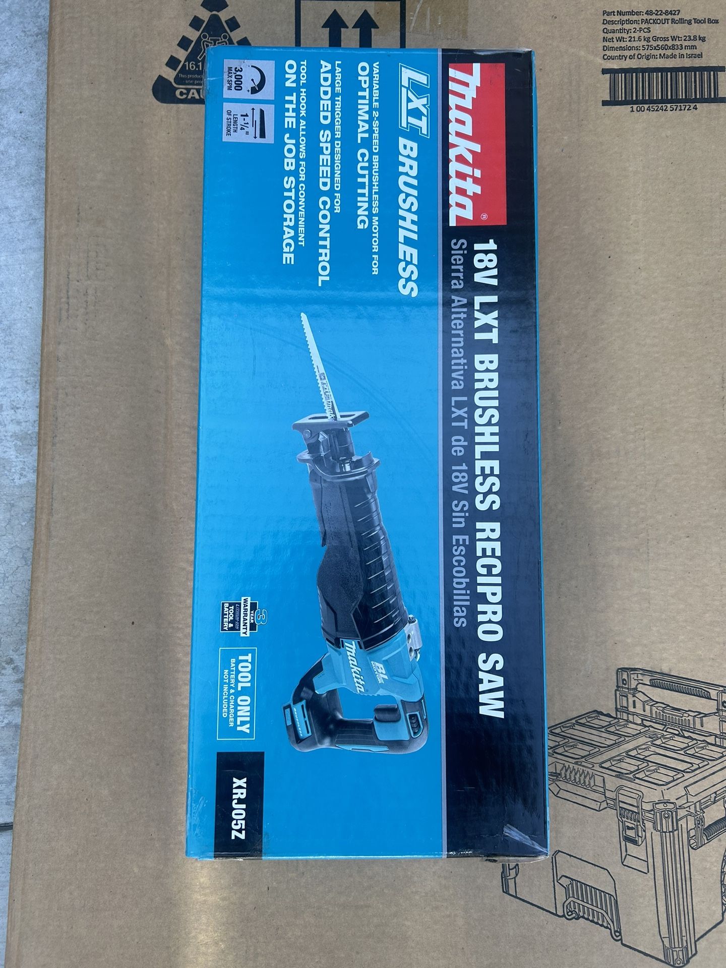 Makita 18V LXT Lithium-lon Brushless Cordless Variable Speed Reciprocating Saw (Tool-Only) 1(214)